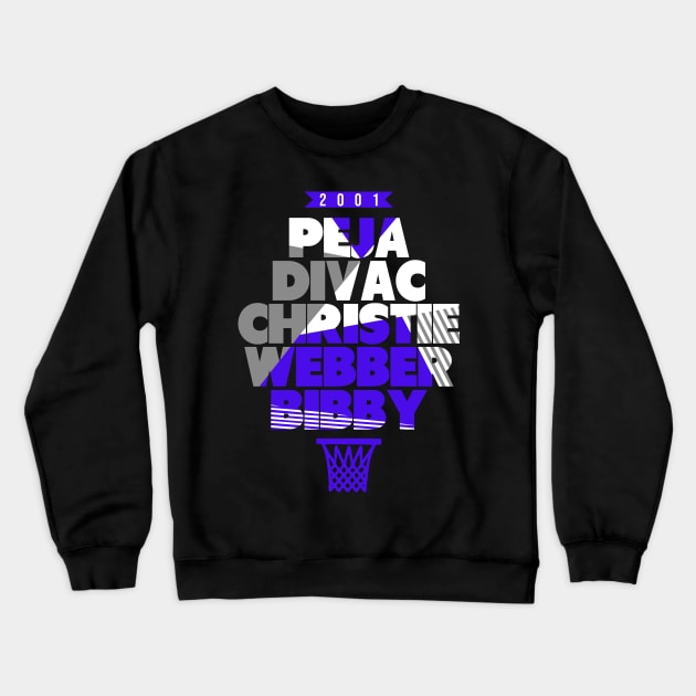 Sacramento Basketball 2001 Throwback Crewneck Sweatshirt by funandgames